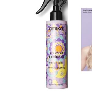 Amika Brooklyn Bombshell Blowout Spray - Purple and Yellow